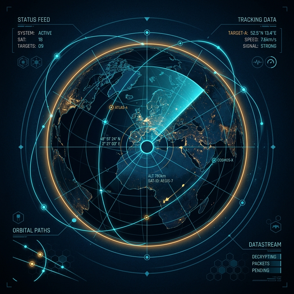 Satellite Radar Tracking Background